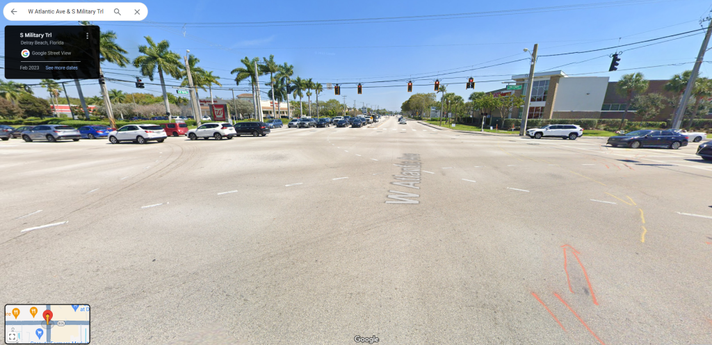 South Military Trail and Atlantic Avenue intersection in Delray Beach, FL